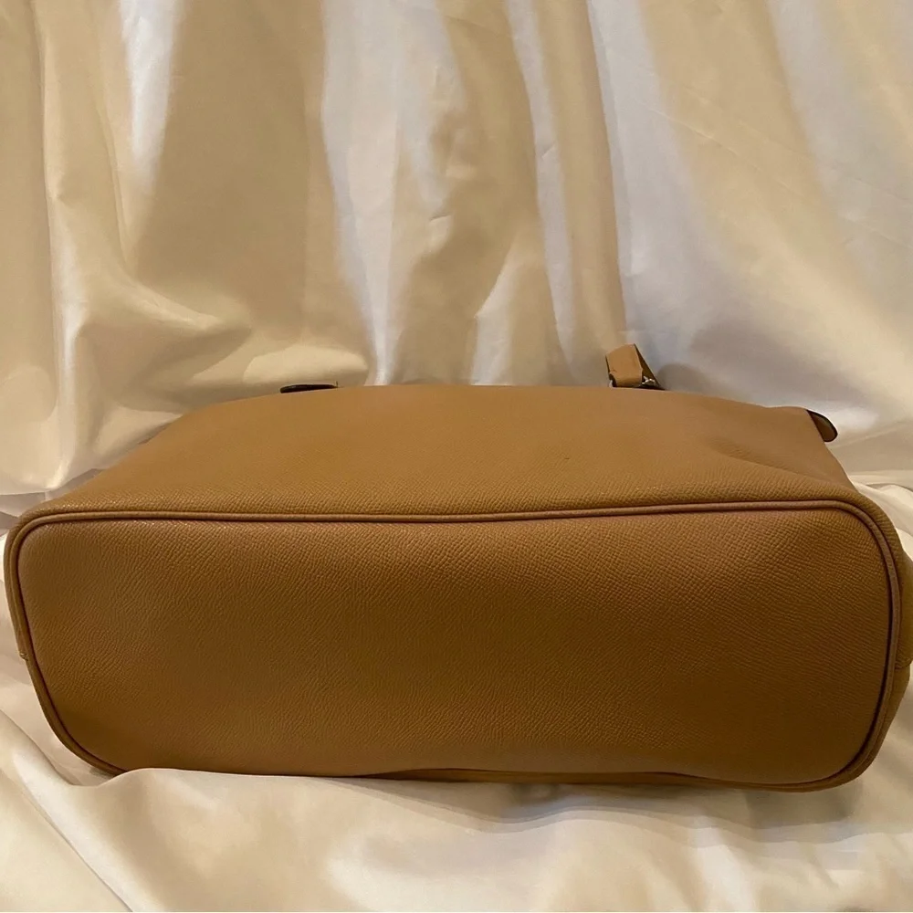 Coach Leather Tote Brand New/w Tags 15” Top Zipper Leather Bag in Latte Color